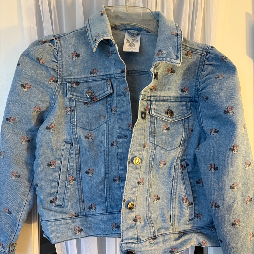 Disney Blue Jean Jacket with Mickey Mouse Print